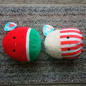 Popcorn & Watermelon Squishmallow bundle!